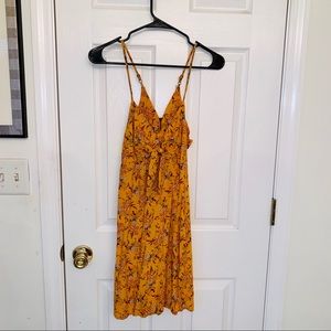 Tie front floral dress